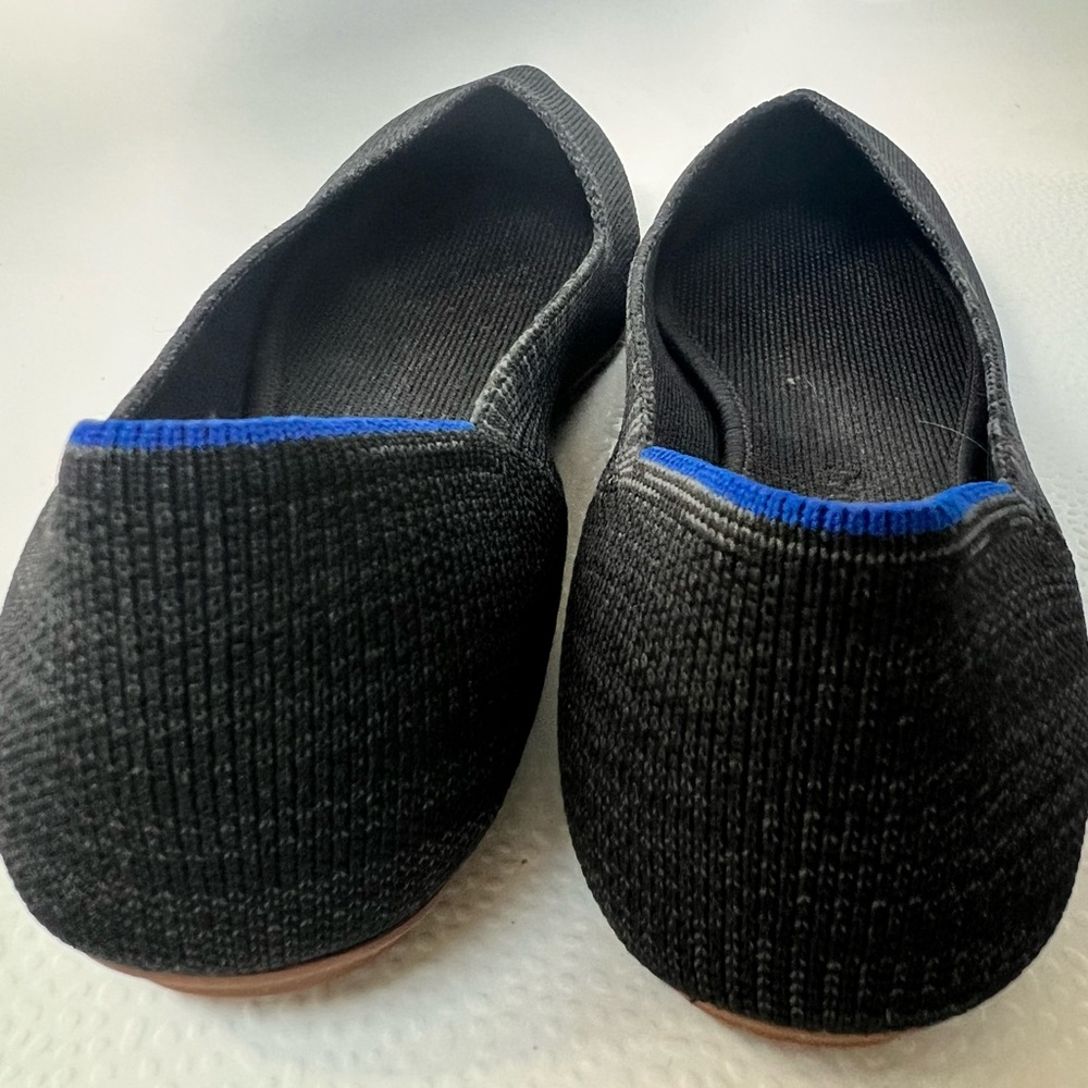 Rothy's The Point II flats in a black knitted gray marled pattern size 8.5 - Picture 5 of 5